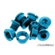 Short aluminium chainring bolts blue color