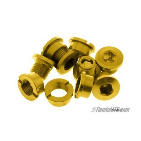 Short aluminium chainring bolts color