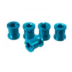 Long aluminium chainring bolts blue color