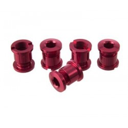 Long aluminium chainring bolts red color