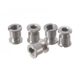 Long aluminium chainring bolts silver color