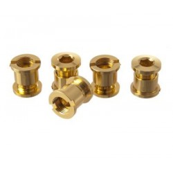 Long aluminium chainring bolts gold color