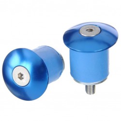Aluminium Handlebar end plugs blue color