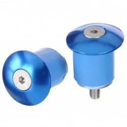 Tapones manillar aluminio color azul
