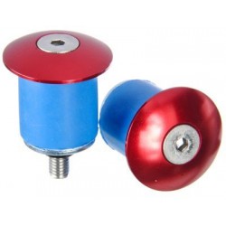 Aluminium Handlebar end plugs red color