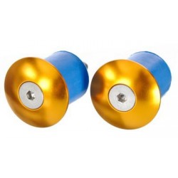 Aluminium Handlebar end plugs gold color