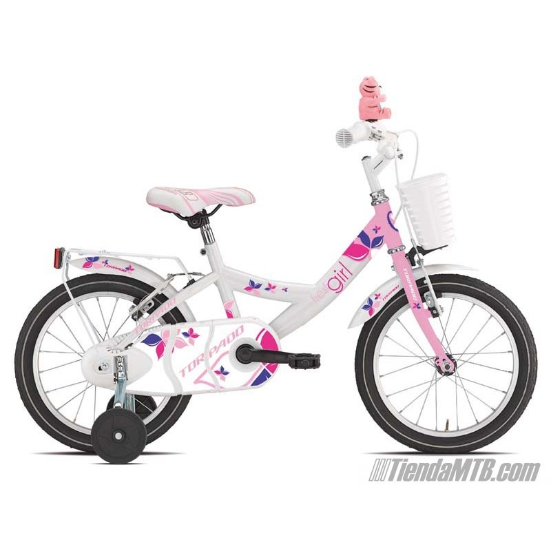 Torpado 23t661b bicicleta nina 4 7 anos t661 ketty 18 1v blanco rosa