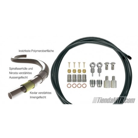 Metallic braided hose for disc brakes 2,5m