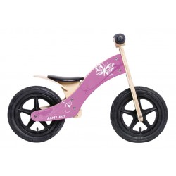 Teaching Bike Rebel Kidz 12" Wood, pink butterfly