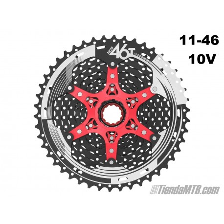 Cassette 11-46T Sunrace MX8 10 velocidades