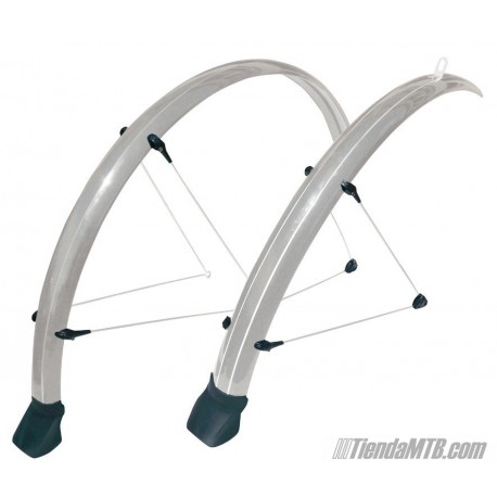 Mudguard set silver or black