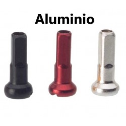 8 Aluminium spoke nipples red, silver or black