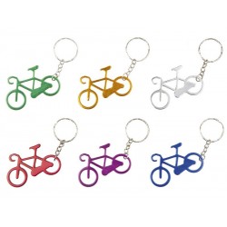 Llavero con forma de bicicleta en aluminio anodizado varios colores