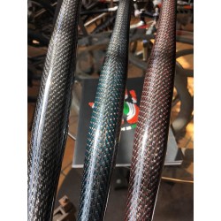 Manillar de fibra de carbono con hilo de color rojo, azul o plata (740mm)