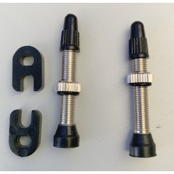 2 Tubeless detachable presta valves cone base