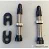 2 Tubeless detachable presta valves cone base 40mm