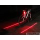 LED rear light with laser lines