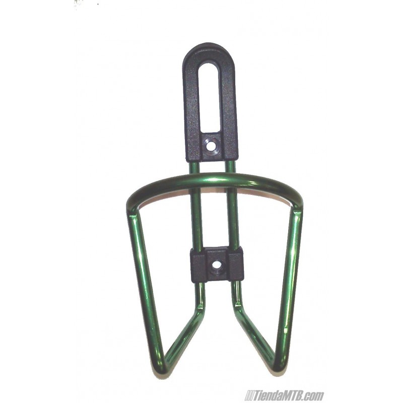 Green aluminium bottle cage - TiendaMTB.com