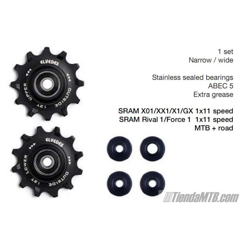 Roldanas para Sram 11-12s - FRM BIKE - Ergal anodizado