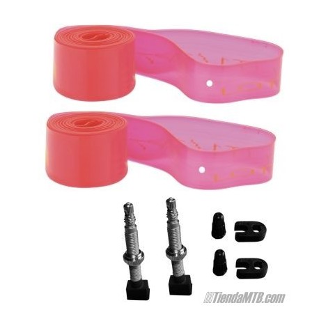 Tubeless kit with rim tape + valve for 27.5 y 29 Plus 32-37mm