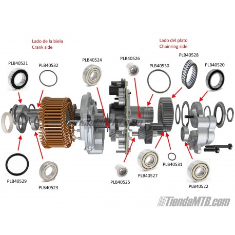 Bosch 4 ebike motor bearings (BDU4XX)