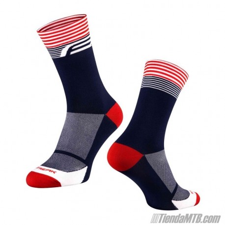 Force Streak cycling socks Blue-Red