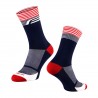 Calcetines de ciclismo Force Streak Azul-Rojo