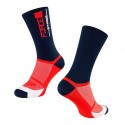 Calcetines de ciclismo Force Stage Negro-Rojo