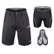 FORCE Enduro shorts with GEL padding black