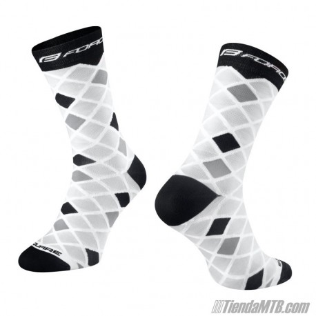 Calcetines de ciclismo Square Negro-Blanco - TiendaMTB.com