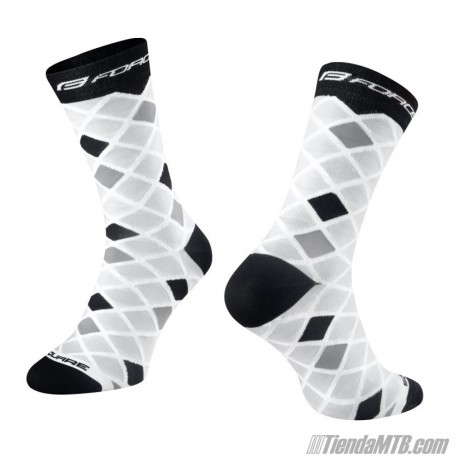 Force Square cycling socks Black-white