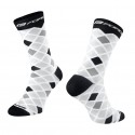 Calcetines de ciclismo Force Square Negro-Blanco