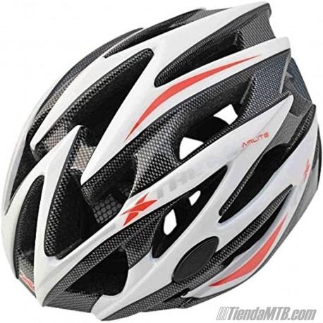 TKX Xtreme Airlite helmet white-red-carbon