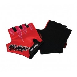 Kids short finger gloves Pokal red or blue