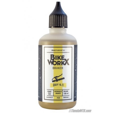 DOT-5.1 BikeWorkx Fluid for hidraulic brakes (SRAM, Formula, Avid,...) 100ml