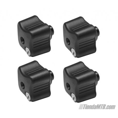 4 Knobs with key lock for bike carriers