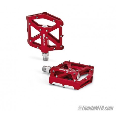 XLC PD-M12 slimline platform pedals Red Aluminium