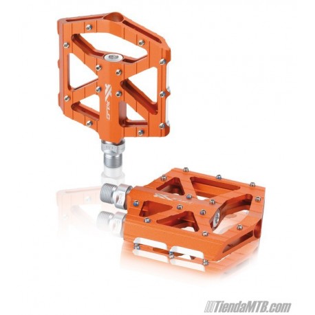 Pedales plataforma extraplanos XLC PD-M12 Aluminio Naranja