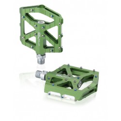 Pedales plataforma extraplanos XLC PD-M12 Aluminio Verde