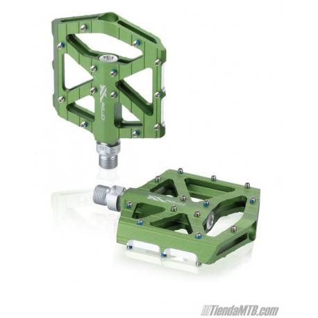 XLC PD-M12 slimline platform pedals Green Aluminium