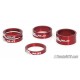 Set de espaciadores direccion XLC 1 1/8" rojo